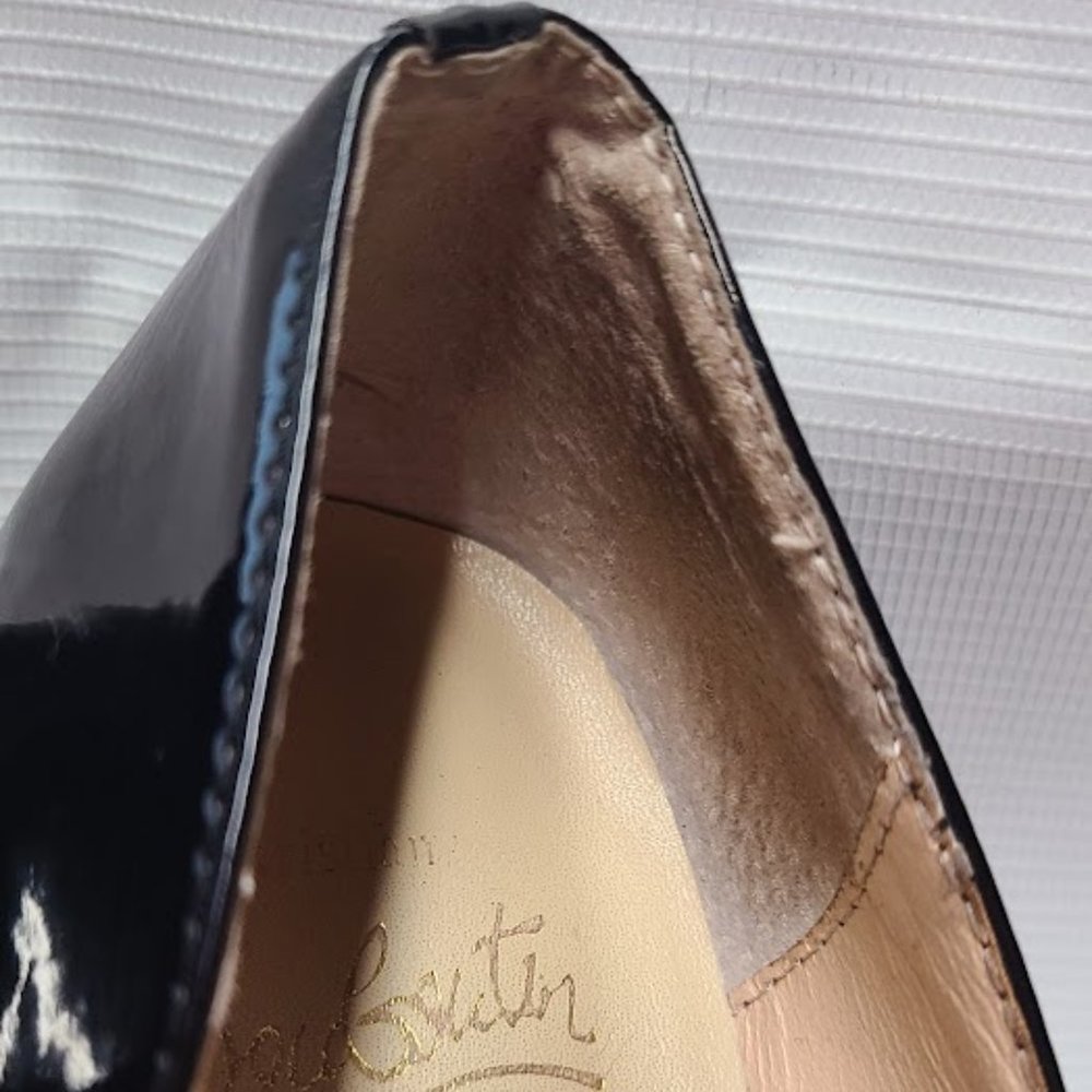 Christian Louboutin Black Patent Leather Heels - Picture 8 of 16